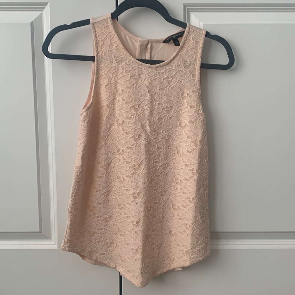 Light pink lace tank top